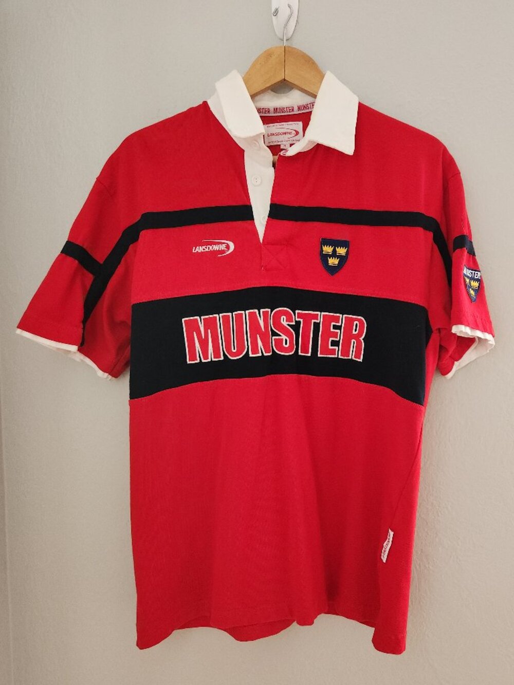 Lansdowne Rare Vintage Munster Rugby 2006 Championship Polo Shirt Mens Medium
